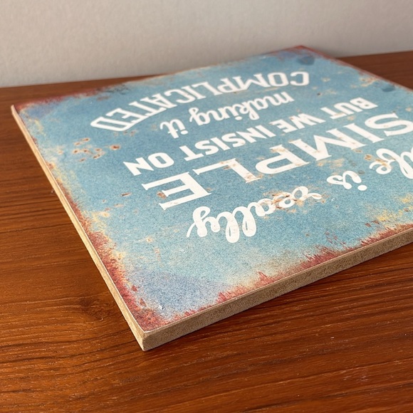 Life is really simple wall plaque cabin office home decor - Picture 4 of 9